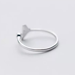 【在庫処分】即日発送 ホエールテールリング 指輪 シルバー リング 海 クジラ 尾 3枚目の画像