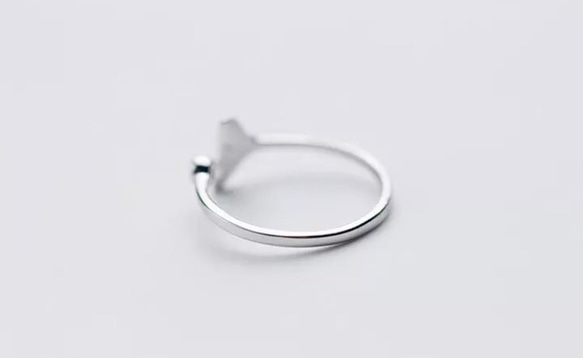 【在庫処分】即日発送 ホエールテールリング 指輪 シルバー リング 海 クジラ 尾 3枚目の画像