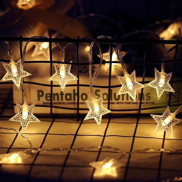 ガーランドライト イルミネーションライト ライト ガーランド 星 ヒュッゲ クリスマスツリー 飾り 5枚目の画像