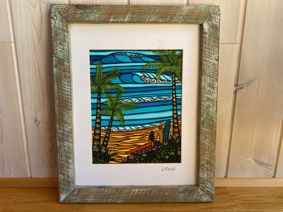 ヘザーブラウン フォトフレーム アートフレーム 木材 ハワイ