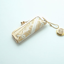 [真正的雙層編織金絲織帶郵票盒]用於結婚禮物和生日禮物。袋口，OBI重製 第2張的照片