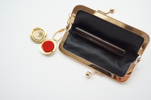 [真正的雙層編織金絲織帶郵票盒]用於結婚禮物和生日禮物。袋口，OBI重製 第3張的照片