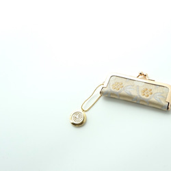 [金小花絲綢皮帶密封盒]用於結婚禮物，就業禮物，生日禮物。 Gamaguchi，Obi重製 第1張的照片