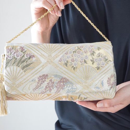 結婚式、パーティー、着物、日常使いに。帯 ゴールド リメイク 2way 帯