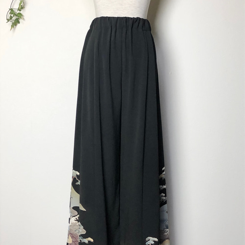 着物リメイクフレアパンツ 1_041c181969dc01e81ebda9a73109
