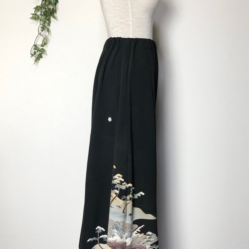 着物リメイク 留袖ワイドフレアパンツ ロングパンツ komomo 通販
