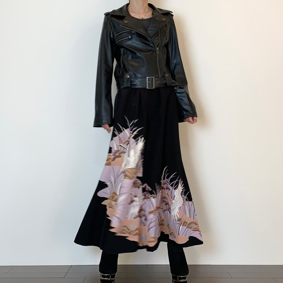 着物リメイク　留袖マーメイドフレアスカート 2枚目の画像