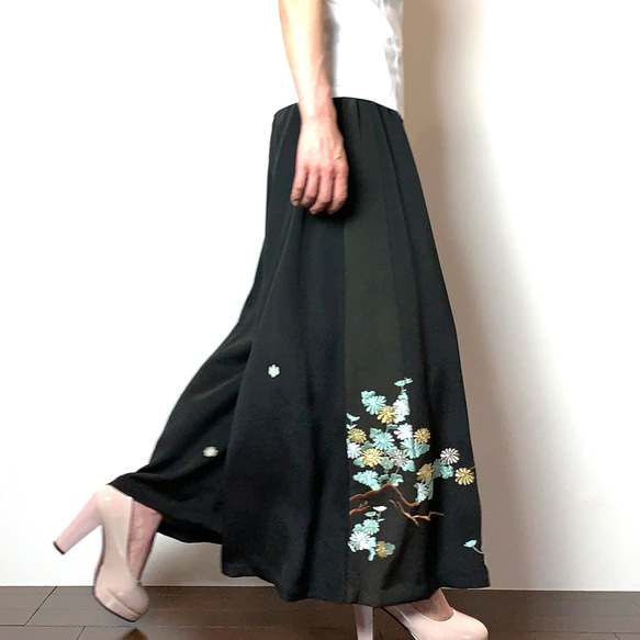 着物リメイク 留袖ワイドフレアパンツ ロングパンツ komomo 通販
