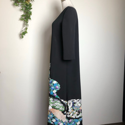 和服重製Tomesode四分之三的袖子連衣裙 第5張的照片