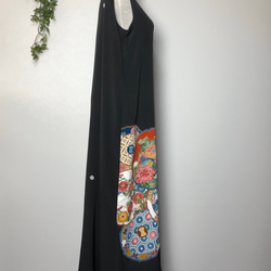 和服翻新Tomesode配緞帶腰帶寬鬆連衣裙 第6張的照片