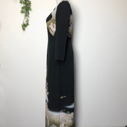 和服重製Tomesode合奏連衣裙緊身裙 第4張的照片