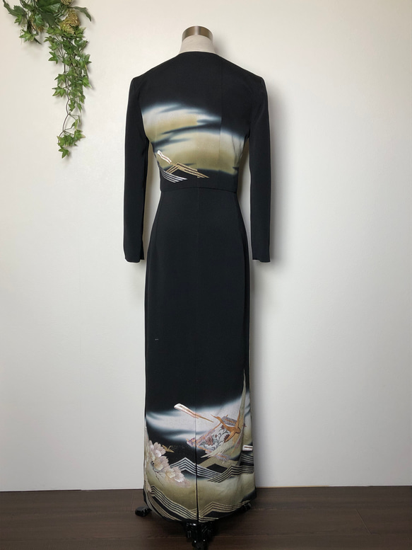 和服重製Tomesode合奏連衣裙緊身裙 第5張的照片