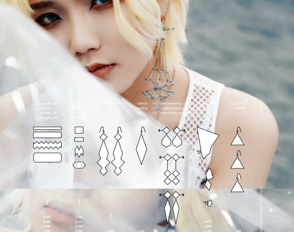 geometric jewelry pierce/earring_pair_B 2枚目の画像