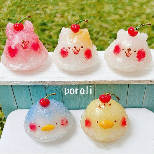 受注製作】選べる！ミニチュア動物かき氷 その他置物 porali 通販 