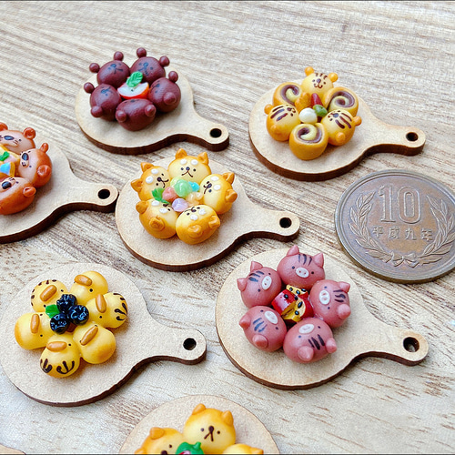 受注製作】ミニチュア 動物ちぎりパン その他置物 porali 通販