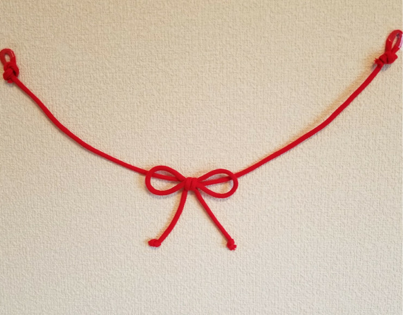 運命の赤い糸♥リボン結び 2枚目の画像
