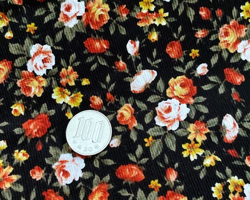 ハンドメイドシュシュM-1872♡花柄♡コーデュロイ♡ 【公式通販】