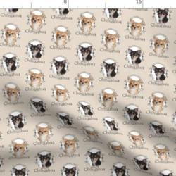 New 犬 犬柄 チワワの可愛すぎるデザイン 輸入生地 生地 チワワ