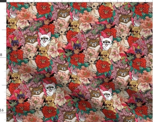 New 犬 犬柄 チワワの可愛すぎるデザイン 輸入生地 生地 チワワ