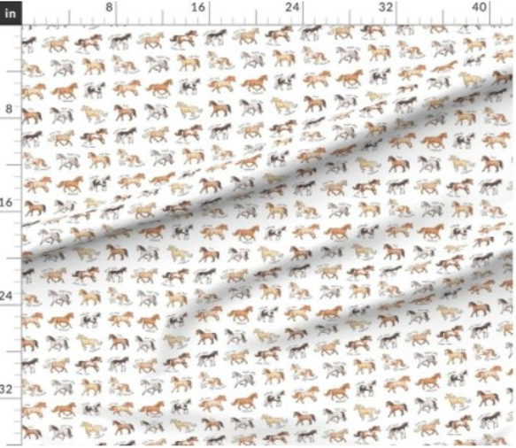 New 馬 馬柄 ホースの可愛すぎるデザイン 馬術 乗馬 騎士 競馬 輸入生地 生地 ハンドメイド 素材 2枚目の画像