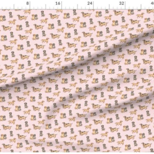 New 犬 犬柄 ダックスフンドの可愛すぎるデザイン 輸入生地 生地