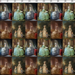 マリーアントワネット 中世ロココ調 クィーン 貴婦人 生地　輸入生地 ハンドメイド素材 1枚目の画像