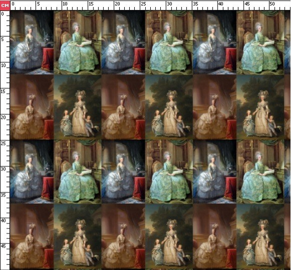 マリーアントワネット 中世ロココ調 クィーン 貴婦人 生地　輸入生地 ハンドメイド素材 1枚目の画像