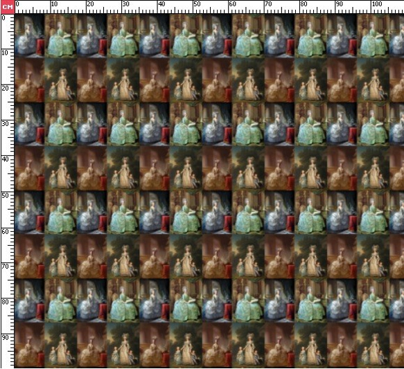 マリーアントワネット 中世ロココ調 クィーン 貴婦人 生地　輸入生地 ハンドメイド素材 2枚目の画像