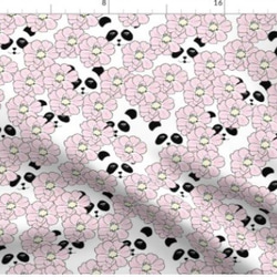 輸入生地 パンダ 動物柄 ハンドメイド素材 生地 布 布地 1枚目の画像