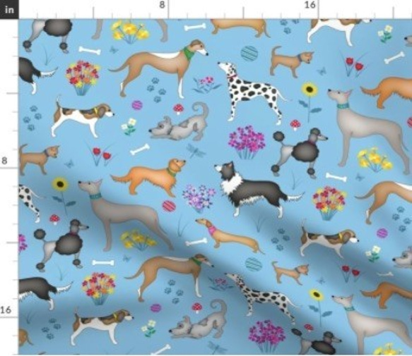 New 犬 犬柄の可愛すぎるデザイン 輸入生地 生地 ハンドメイド