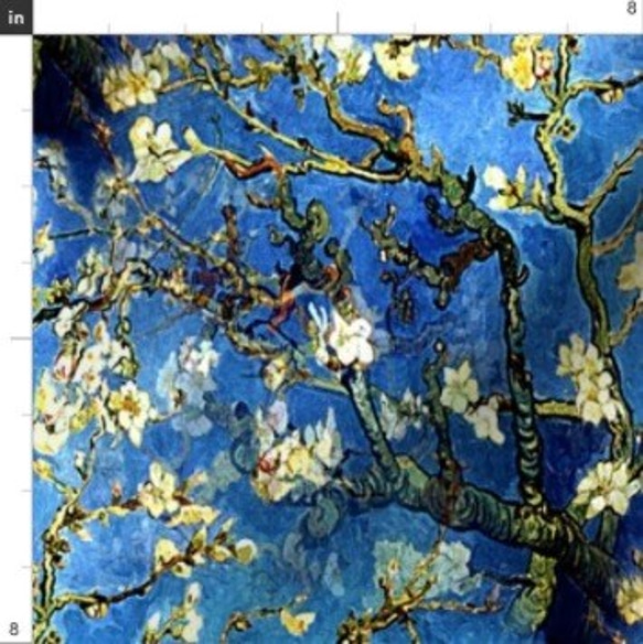 名画 ゴッホ 花咲くアーモンドの枝 生地 輸入生地 ハンドメイド マスターピース 絵画 4枚目の画像