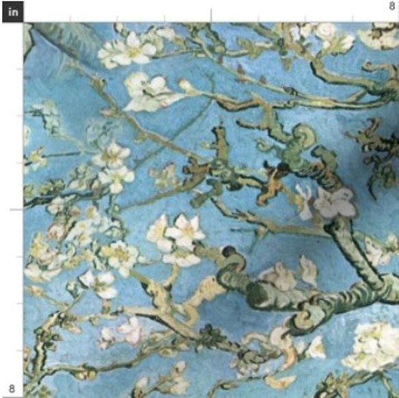 名画 ゴッホ 花咲くアーモンドの枝 生地 輸入生地 ハンドメイド マスターピース 絵画 4枚目の画像
