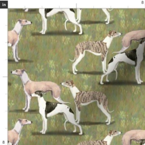 New 犬 犬柄 超レア ウィペット グレーハウンド ハウンドドッグ 犬柄 