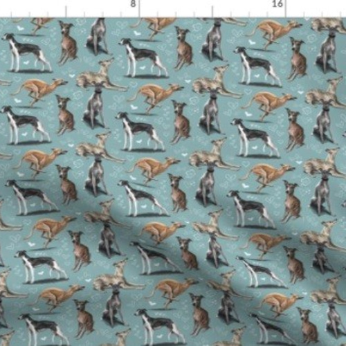 New 犬 犬柄 超レア ウィペット グレーハウンド ハウンドドッグ 犬柄 
