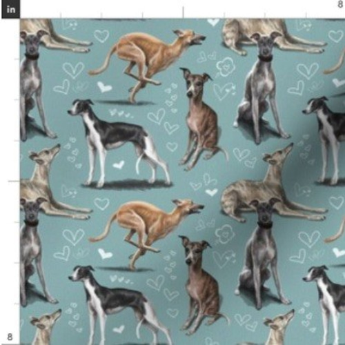 New 犬 犬柄 超レア ウィペット グレーハウンド ハウンドドッグ