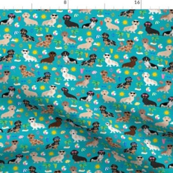 New 犬 犬柄 ダックスフンドの可愛すぎるデザイン 輸入生地 生地