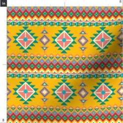 ナバホ柄 アメリカ インデアンの織物風 生地 輸入生地 ハンドメイド素材 4枚目の画像