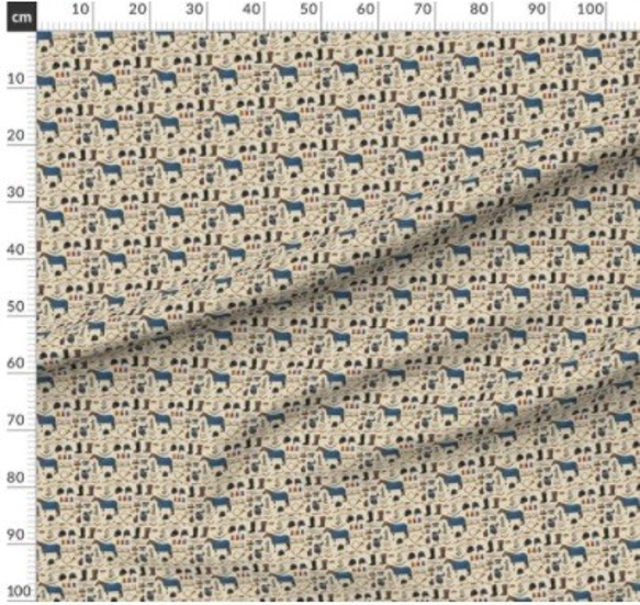 馬 馬柄 ホースの可愛すぎるデザイン 馬術 乗馬 騎士 競馬 輸入生地 生地 ハンドメイド 素材 2枚目の画像
