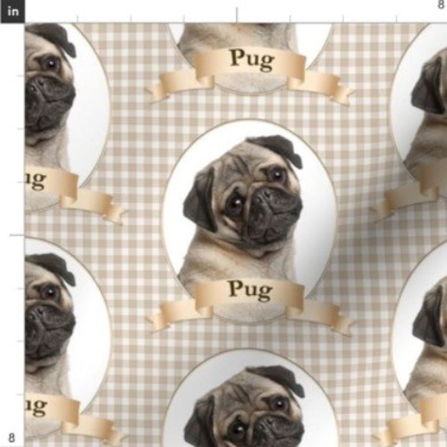 犬 犬柄 パグの可愛すぎるデザイン 輸入生地 生地 パグ ハンドメイド