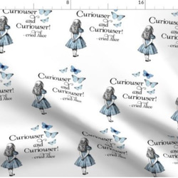 不思議の国のアリス アリス 生地 ハンドメイド素材 オリジナルデザイン生地 1枚目の画像