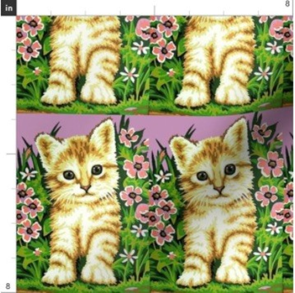 猫 猫柄 ビンテージ レトロキャット 輸入生地 生地 ペット 可愛い猫柄 ねこ 布 綿 ハンドメイド 素材 4枚目の画像