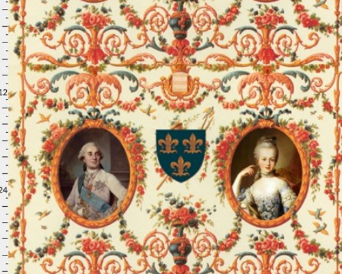 生地 超レア マリーアントワネット様とルイ16世の肖像画 ハンドメイド
