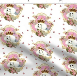 オリジナル 生地 ブロックデザイン パネル生地 犬 犬柄 シーズー