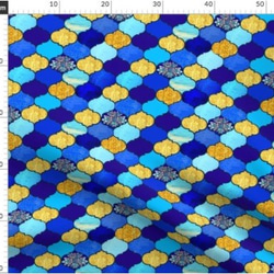 モロッカン柄 幾何学柄 モロッカン モロッコ 手芸 生地 輸入生地 布 布地 コットン 綿 ハンドメイド 1枚目の画像