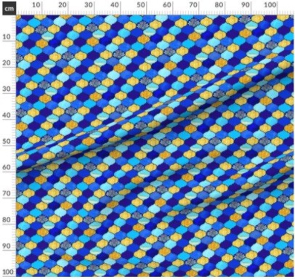 モロッカン柄 幾何学柄 モロッカン モロッコ 手芸 生地 輸入生地 布 布地 コットン 綿 ハンドメイド 2枚目の画像
