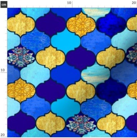 モロッカン柄 幾何学柄 モロッカン モロッコ 手芸 生地 輸入生地 布 布地 コットン 綿 ハンドメイド 4枚目の画像