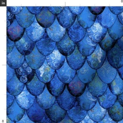 美しいマーメイドテール 人魚のデザイン 棉サテン 小さいスケール 輸入生地 生地 マーメイド 人魚 4枚目の画像