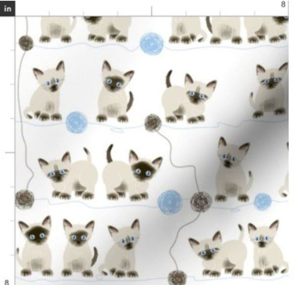 輸入生地  生地 猫 ネコ 猫柄 キャット ハンドメイド素材 フレンチスタイル 4枚目の画像