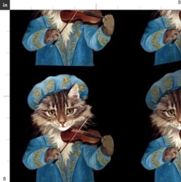 猫 猫柄 ビンテージ レトロキャット 輸入生地 ペット 可愛い猫柄 ねこ ビクトリアキャット 猫の生地 布 綿 ハンドメ 4枚目の画像
