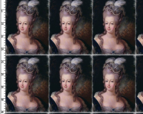 New オリジナルデザイン マリーアントワネット 肖像画 真珠と羽の髪